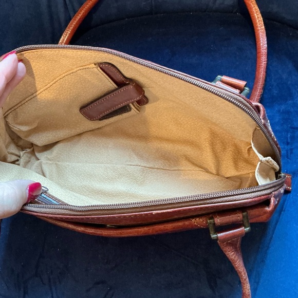 GIUDI Italy, gorgeous heavy chocolate brown leather vintage bag - Picture 6 of 12